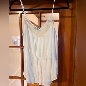 White lace lined cami